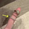 Anillo de Corazón de Diamante Brillante de Encaje Perla Estilo Vintage de Lujo Ligero, Diseño de Nicho, Elegante y Versátil, Anillo Extremadamente Hermoso