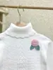 Nuevo Top de Punto de Cuello Alto Estilo Coreano Suéter de Punto Cálido