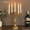 Candelabro de Estilo Francés Vintage para Mesa de Comedor, Portavelas Romántico Retro, Base para Atrezo de Fotografía Estilo Europeo, Blanco Roto