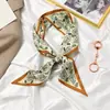 Bufanda de Seda para Mujer Versátil Primavera y Otoño Estilo Coreano Accesorios Cinta para el Cuello Serpentina Larga Ins Bufanda Francesa Bufanda Pequeña Perezosa