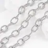 Corrente Oval Torcida em O de 11mm de Largura Aço Inoxidável Acessórios para Joias DIY Corrente para Acessório de Colar Pulseira Feita à Mão