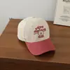 Gorra de béisbol de dos tonos con visera curva, gorra de dibujos animados con pico de pato, adecuada para estudiantes y parejas para el uso diario
