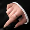 Anillo Ondulado de Plata de Ley 925 Yinyun para Mujer, Lujo Accesible, Anillo Abierto de Plata Estilo Coreano, Diseño de Nicho, Simple y Versátil
