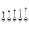 F136 Aleación de Titanio Diente Interno Ombliguera Doble Bola Modelo Básico Más Vendido Anillo de Ombligo de Bola Doble Joyería para Piercing G23