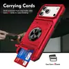 Capa de Celular para iPhone 17 Pro Max para Caminhada ao Ar Livre com Porta-Cartão, Capa Protetora Magnética Anti-Queda para Montagem em Carro Apple 15