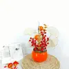 Mudanza a la Casa, Cubo de Frutas de la Fortuna, Decoración con Arreglo Floral, Cubo de Bendición Floral de Nochevieja con Frutas Rojas, Fabricante de Cubo de Abrazo de Año Nuevo con Frutas Rojas