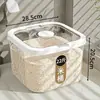 Recipiente de arroz com tampa flip-top e caixa à prova de insetos, recipiente de arroz selado à prova de umidade e insetos, caixa de armazenamento de grãos para cozinha, caixa de armazenamento para atacado