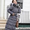 Invierno Nuevo Transfronterizo Abrigo Grande de Lana con Cuello Acolchado de Algodón Ropa para Mujer Chaqueta Acolchada de Algodón Gruesa Ajustada para Mujer Chaqueta Acolchada de Algodón Larga hasta la Rodilla Estilo Coreano para Mujer
