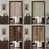 Cortina de Puerta Irregular Imitación Lino Nuevo Estilo Chino Patrón Floral y de Pájaros Cortina Hueca para Puerta Dormitorio Sala de Estar Vestíbulo Cortina Divisoria Venta al por Mayor