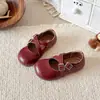 Zapatos de cuero para niñas, zapatos de princesa antideslizantes estilo coreano para niños, mocasines, nuevos zapatos de suela blanda de primavera y otoño para actuaciones para niñas pequeñas
