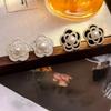 Pendientes de plata con forma de gota de aceite de rosa y perla de Corea del Sur, con temperamento simple, pendientes de flores de alta calidad, venta al por mayor
