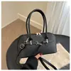 Bolsa de Ombro Transversal Grande Capacidade Cor Sólida Simples e Elegante Estilo Novo Outono Inicial 2025 Commuter Retrô Feminina