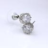 Pendientes de estilo francés ligeros de lujo con forma de flor de diamante cuadrado, estilo femenino, estilo europeo y americano, personalidad, temperamento, pequeños pendientes de flor de azúcar cuadrados, moda