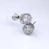 Aretes Geométricos de Diamantes Calientes Transfronterizos para Mujer Aretes de Tuerca Flor Amor de Diseño Creativo de Lujo Ligero Francés Venta al por Mayor de Aretes