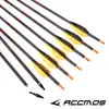 Acc Etiqueta Roja Importado Easton Escudo de Plumas Flecha de Carbono Puro Arco Compuesto Arco Recurvo Flecha de Pluma Verdadera Fabricante de Equipo de Tiro con Arco