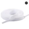 [Quatro] Cadarços Planos Coloridos de Poliéster de Camada Única 8mm para Tênis, Calçados de Lona Brancos, Tênis Esportivos Casuais Aj