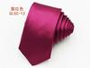 Corbata de Color Puro Brillante de Seda Imitación Hecha a Mano por el Fabricante para Hombre y Mujer, Corbata Formal de Negocios Roja Negra, Anudada a Mano 5/8cm