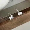 Pendientes de Moneda de Caballo Asimétricos de Plata Pura 999 para Mujer, Nuevo Diseño Estilo Chino, Pendientes del Animal del Zodíaco Año del Caballo 0360A