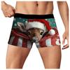 Explosões de Natal Transfronteiriças Europeias e Americanas Cabeça de Rena Impressa em 3D Respirável Confortável Cuecas Boxers Personalizadas Masculinas
