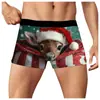 Avatar de Rena de Natal Transfronteiriço Europeu e Americano Impresso em 3D Respirável e Confortável Cueca Boxer Personalizada Masculina