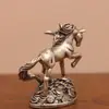 Pequeños Adornos de Latón, Figuras de Escritorio, Caballo Atractor de Dinero, Mascotas de Té para Ceremonia del Té, Artículos Decorativos, Regalos para Paisajismo, Artesanías