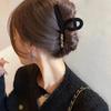 Otoño e Invierno Negro Grande Pinza para Cabello Accesorios Japoneses y Coreanos Elegante Clip de Tiburón para Parte Posterior de la Cabeza de Niña Tocado Boutique de Alta Gama