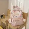 A Mochila Xadrez de Cachorrinho Fresca e Fofa Estilo Leite e Sal É Tanto Bonita Quanto Prática, com Alças Larga, Adequada para Alunos do Ensino Fundamental e Médio