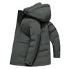 Nueva Chaqueta de Plumón Gruesa de Invierno 2026, Nuevo Estándar Nacional, Longitud Media para Hombre, Plumón de Pato Blanco, Resistente al Frío, Chaqueta de Plumón Casual con Capucha