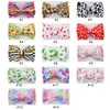 Accesorios para el cabello para niños europeos y americanos, cinturón ancho de tela para el cabello, diadema para bebé, lazo grande estampado con flores