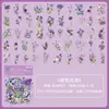 Adesivos PET Flores Coloridas Material para Decoração de Diário Floral Impermeáveis Transparentes Adesivos de Capa de Celular de Alto Valor