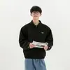 Jaqueta Curta Americana Masculina Primavera e Outono Bonita Estilo Coreano Jaqueta com Zíper Moda Nicho Gola Lapela Top