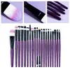 Set Completo de 20 Brochas de Maquillaje, Múltiples Colores Opcionales, Brochas Cosméticas Profesionales para Rostro y Ojos