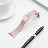 Adecuado para Apple Applewatch Amano Correa de Reloj de Metal de Acero Inoxidable con Hebilla Doble de Siete Cuentas