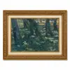 Pintura al Óleo Estilo Jardín de Olivos Campo de Van Gogh con Marco Dorado Vintage Sala de Estar Entrada Arte de Pared con Marco Pintura Decorativa Decoración de Pared para Casa de Huéspedes