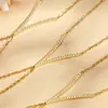 Pulsera de Dedo con Cadena Integrada en Forma de O de Doble Capa Ligera, Acero Inoxidable Chapado en Oro, Estilo Europeo y Americano, Versátil para el Trayecto Diario, Accesorio Adelgazante