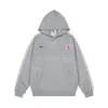 Moletom com capuz bordado de letras estilo americano para homens, corte solto, primavera/outono, marca trendy europeia e americana, com detalhes de fita e três listras, estilo esportivo
