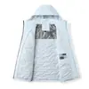 Chaqueta de algodón de una sola pieza, cortavientos, impermeable, engrosada y cálida, con capucha a prueba de frío invernal, abrigo de algodón para exteriores, unisex