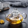 Conjunto de chá de vidro borossilicato doméstico kung fu flor e grama xícara de chá bule com filtro máquina de chá bule vidro resistente a alta temperatura