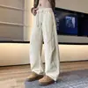 Pantalones casuales deportivos de estilo americano para primavera y otoño, de moda, con costuras visibles, de pierna recta holgada. (precio controlado en 89)