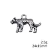 Colgante de aleación multicolor 24x15 mm 2,5 g Zakka Colgante de leopardo 3D estéreo