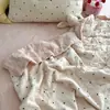 ¡Un Imprescindible para el Verano de 2026!Lavable a Máquina Dibujos Animados 100% Algodón Gasa de Doble Capa Colcha de Verano Colcha para Aire Acondicionado Juego de Cuatro Piezas