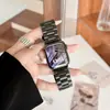 Adecuado para banda de Apple S11 Watch S10 Acero Inoxidable Apple Watch 9 Nudo de Bambú Cintura Pequeña Banda de iWatch Watch