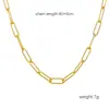 Comercio Electrónico Transfronterizo Vacío Collar de Oro de 18 Quilates Cadena de Joyería de Acero Inoxidable Accesorios DIY Cadena de Collar Versátil para Apilar