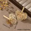 Brincos florais estilo europeu e americano, brincos multicamadas vazados da moda, leves e elegantes, joias de alta qualidade, estoque de fábrica disponível