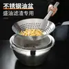 Bacia de Óleo de Aço Inoxidável Extra Grossa Comercial com Tampa Tanque de Óleo de Cozinha Doméstico Bacia para Gordura Condimentos Tambor de Óleo Conjunto de Espumadeira Outros