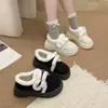 Botas de Neve com Solado Grosso para Mulheres, Engrossadas e Forradas com Lã, Modernas e Tendência, Novo Estilo Inverno 2025, Sapatos Quentes de Algodão, Sapatos Peludos Antiderrapantes