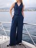 Chaleco de Traje de Primavera y Verano para Mujer de Gama Alta Casual Nuevo Elegante Simple Europeo y Americano Conjunto de Dos Piezas Chaleco y Pantalones