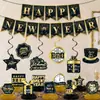Nova faixa de decoração de Ano Novo Feliz na cor champanhe da Amazon e suprimentos de decoração para festas