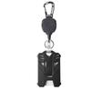 Porta Insignia Clip Retráctil Mosquetón Resistente Carrete para Insignia Llavero Portatarjeta de Identificación Genial Portacredencial Táctico