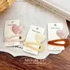 Pinza de pato con forma de corazón dulce de verano estilo coreano, pinza BB hueca suave y simple, pinza para flequillo, pinza lateral, accesorio para el cabello para mujer